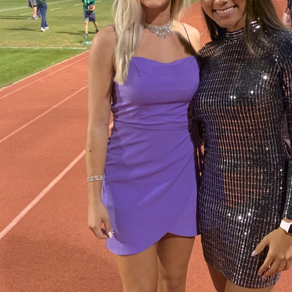 Purple Simple Dress - Picture 1 of 2